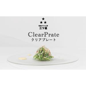 ふるさと納税 クリアプレート　１枚　おしゃれ　手作り　ガラス　サラダ　魚料理　肉料理　スナック　沖縄　伝統工..