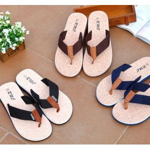 25cm-27.5cm コルク風 メンズ ビーチサンダル トングサンダル