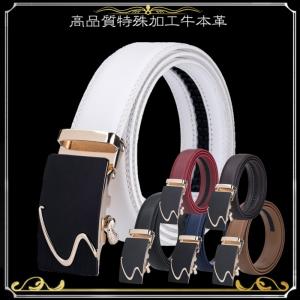 無段階調整ベルト 穴なし ベルト メンズ 本革 ...の商品画像