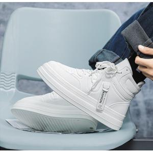 厚底約5cm メンズ ハイカット PUレザー ...の詳細画像5