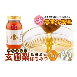 ふるさと納税 加工品等 はちみつ 秋田県 由利本荘市 小松養蜂場 はちみつ 秋田県産 100％ 玄圃梨蜂蜜 1kg