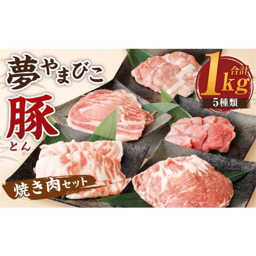 ふるさと納税 愛知県 幸田町 夢やまびこ豚 焼肉セット 1kg 5種類 (ロース・肩ロース・バラ・ヒ...