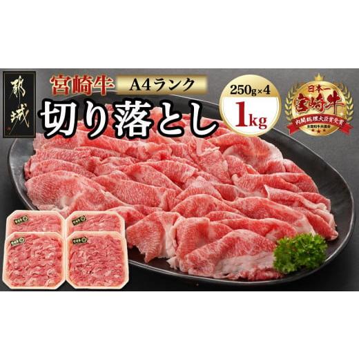 ふるさと納税 宮崎県 都城市 宮崎牛切り落とし1kg(250g×4パック)_AC-5401_(都城市...