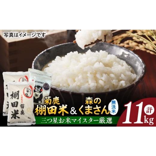 ふるさと納税 熊本県 山鹿市 菊鹿 棚田米 10kg (5kg×2) + 森のくまさん 無洗米 1k...