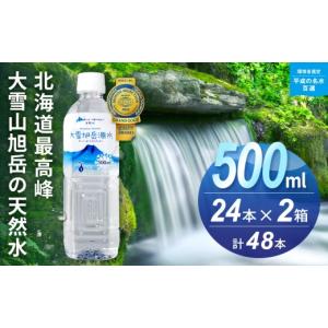 ふるさと納税 水・ミネラルウォーター 500mL〜999mL 北海道 東川町 大雪旭岳源水（500ml×48本）