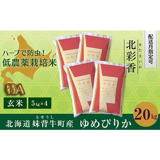 ふるさと納税 北海道 妹背牛町 B020 令和６年産 妹背牛産新米【北彩香（ゆめぴりか）】玄米20k...