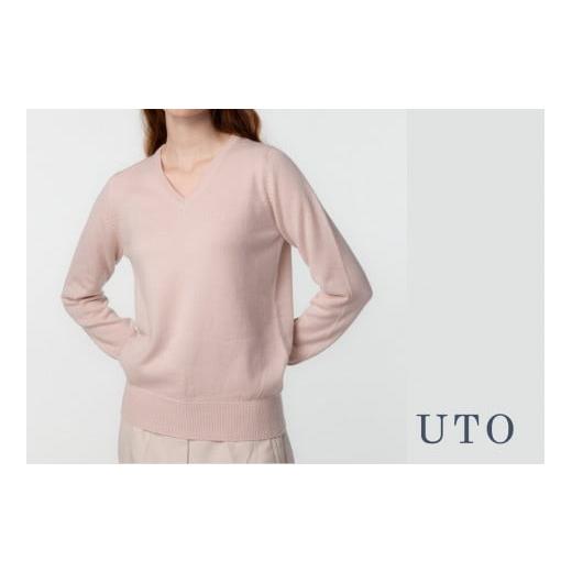 ふるさと納税 服 女 岩手県 北上市  エシカルプライス UTOカシミヤ レディース Vネックプルオ...