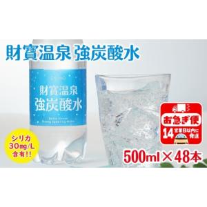ふるさと納税 炭酸飲料 ソーダ水 鹿児島県 垂水市 A1-22563／財寶温泉強炭酸水 500ml×48本