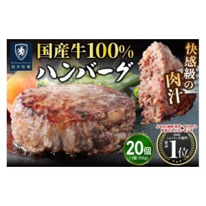 ふるさと納税 肉 ハンバーグ 神奈川県 伊勢原市 柏木牧場特製 国産牛100%ハンバーグ (150g×20個)｜国産 ハンバーグ 冷凍 グルメ ギフト お惣菜 惣菜 0760