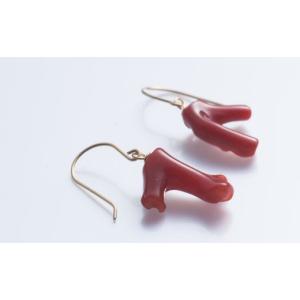 ふるさと納税 アクセサリー ピアス 高知県 室戸市 血赤珊瑚枝のアメリカンピアス | アクセサリー ピアス ジュエリー 珊瑚 赤珊瑚 宝石 サンゴ プレゼント クリ…