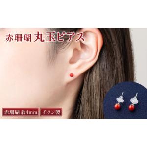 BITOKEN ≪希少≫土佐珊瑚 高知県産血赤サンゴ ハート型ピアス 金具18K