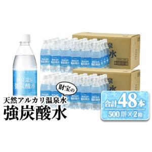 ふるさと納税 鹿児島県 鹿屋市 1011-1 強炭酸水24L［500ml×48本］ 国産 シリカ 炭酸 炭酸水 温泉水 財宝