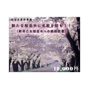 ふるさと納税 栃木県 さくら市 クラウドファンディング　新たな桜並木に名前を刻もう！〈新早乙女桜並木への銘板設置〉10,000円｜furusatochoice