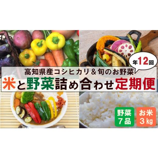 ふるさと納税 高知県 須崎市 定期便 1年 12回 12ヶ月 新鮮 旬の朝採れ 7品 コシヒカリ 3...