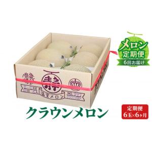 ふるさと納税 メロン メロン青肉 静岡県 森町 メロン定期便 クラウンメロン（白等級）中玉6玉詰 6か月連続
