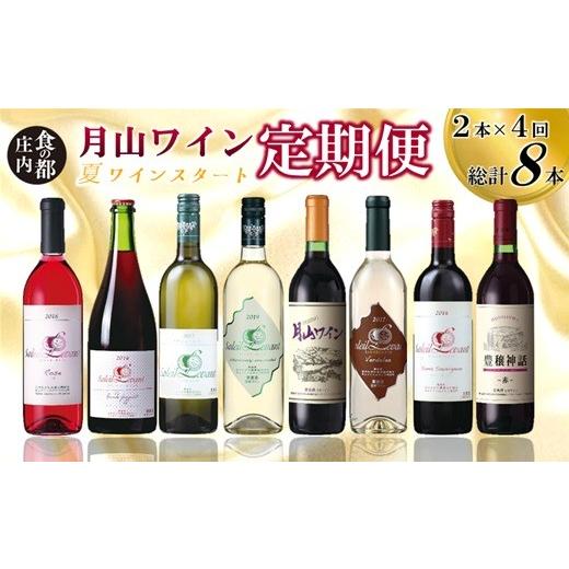 ふるさと納税 ワイン セット 山形県 三川町 食の都庄内　 定期便 月山ワイン　夏ワインスタート（2...