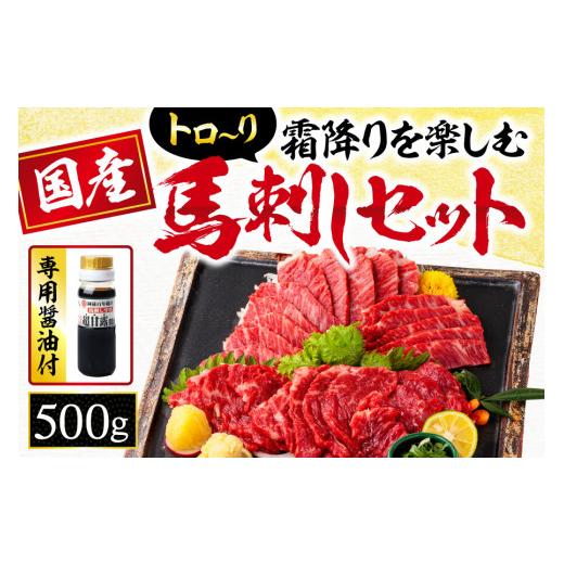 ふるさと納税 馬肉 熊本県 玉名市 馬刺し 国産 サシが決め手の 「 トロ〜り馬刺しセット 」 約5...