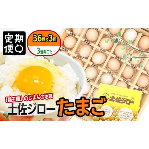 ふるさと納税 高知県 いの町 【定期便】土佐ジローたまご（1箱36個入）×3回　約3週間毎に1回 Ｂ...