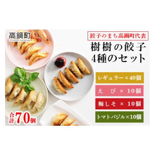 ふるさと納税 宮崎県 高鍋町 ＜樹樹の餃子4種のセット計70個＞翌月末迄に順次出荷