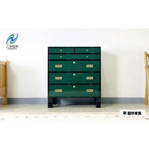 ふるさと納税 家具 タンス・チェスト 福島県 二本松市 桐モダンチェスト 75巾四の二 グリーン&ブラック 家具 伝統 暮らし インテリア 人気 ランキング お…