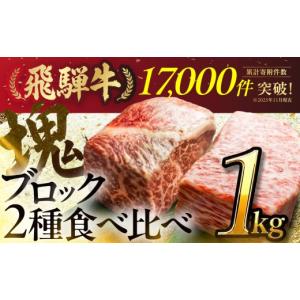 ふるさと納税 牛肉 ステーキ 岐阜県 白川村 人気急上昇 牛肉 飛騨牛 ブロック肉 1kg (霜降り肉 赤身肉 500g×2 ) 訳あり 訳アリ 部位お任せ 不揃い ロースト…