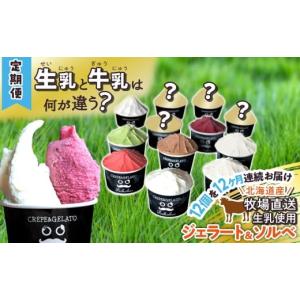 ふるさと納税 アイス・ヨーグルト ジェラート 北海道 新ひだか町 12ヶ月 定期便 北海道産 生乳 ジェラート アイス 毎月 12個 詰め合わせ ジェラート セット　…