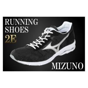 ふるさと納税 ファッション 靴 兵庫県 宍粟市 AO12　ミズノ ランニングシューズ ブラック×メタルシルバー2E ジョギング ランニング マラソン シューズ スニー…