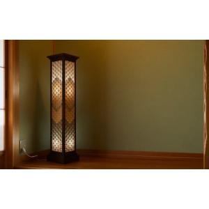 ふるさと納税 伝統技術 岩手県 陸前高田市 卓越技能師の作品 組子の行灯（天然の埋もれ木：神代ケヤキ使用） 組子 職人 レトロ 純和風 ハンドメイド 間接照明…