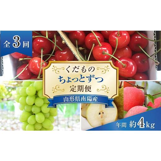 ふるさと納税 山形県 南陽市 【令和6年産先行予約】 《定期便3回》 くだもの”ちょっとずつ”定期便...