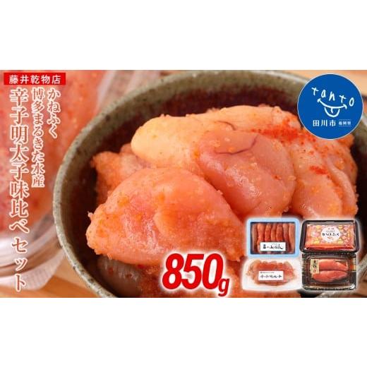 ふるさと納税 魚貝類 明太子 福岡県 田川市 辛子明太子味くらべセット850g(かねふく大粒130g...
