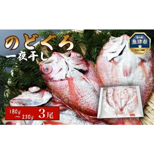 ふるさと納税 富山県 魚津市 日本海産 のどぐろ開き 180g〜230g級 3尾（のど黒・アカムツ）...