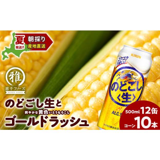 ふるさと納税 北海道 千歳市 2024年夏発送 キリンのどごし生500ｍl 12缶＆黄色いとうもろこ...