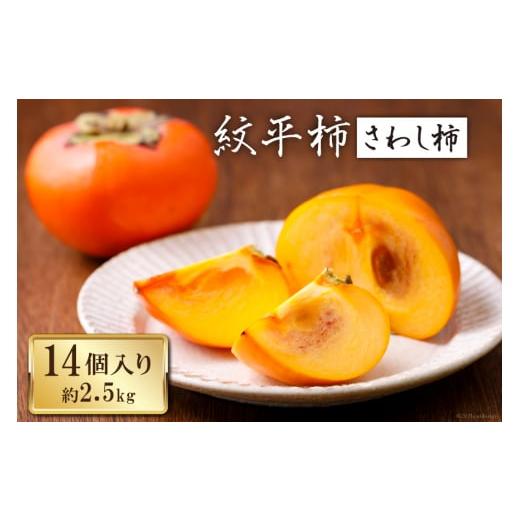 ふるさと納税 果物類 柿 石川県 宝達志水町  期間限定発送 柿 紋平柿 14個 計2.5kg さわ...