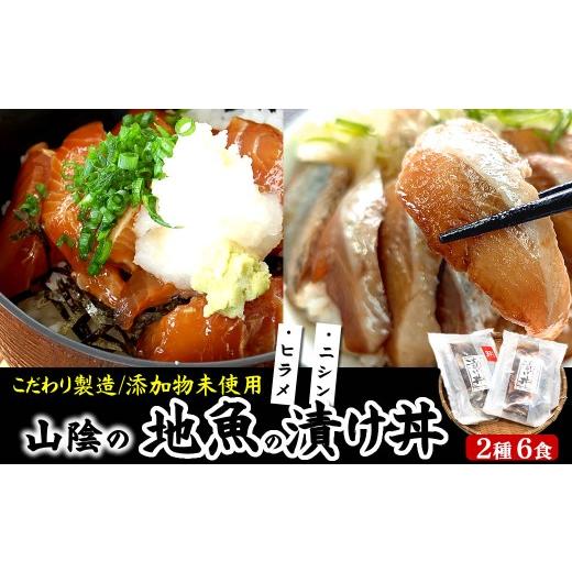 ふるさと納税 魚貝類 兵庫県 新温泉町 魚屋自家製　山陰の海鮮漬け丼(ヒラメ、ニシン)2種×各3パッ...