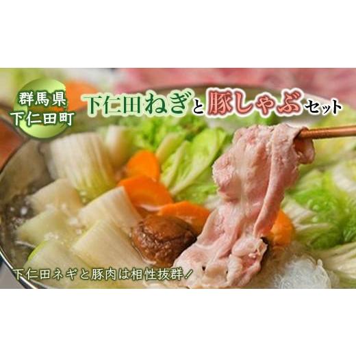 ふるさと納税 豚肉 しゃぶしゃぶ 群馬県 下仁田町 下仁田ネギの豚しゃぶセット 下仁田ネギ・上州豚肉...
