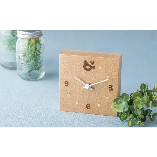 ふるさと納税 木工品・竹工品 岩手県 北上市 木象嵌 置時計 Forest ことり 木象嵌 置時計『...