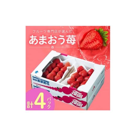 ふるさと納税 福岡県 大野城市  フルーツ専門店が選んだ「あまおう苺」春 4パック ( 大野城市 )...