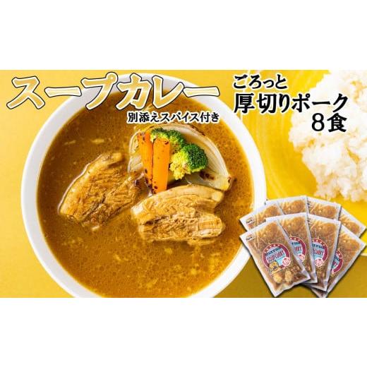 ふるさと納税 北海道 新ひだか町 北海道産 スープカレー 厚切り ポーク 8食 カレー インスタント...