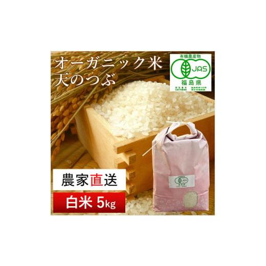 ふるさと納税 福島県 南相馬市 【令和5年産米】南相馬・根本有機農園のJAS有機米天のつぶ5kg（白...