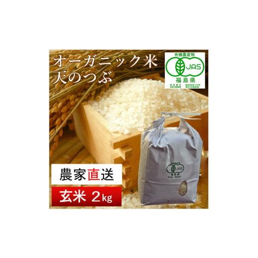 ふるさと納税 福島県 南相馬市 【令和5年産米】南相馬・根本有機農園のJAS有機米天のつぶ2kg(玄...