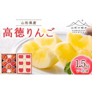 ふるさと納税 りんご 山形県 - 2026年先行予約 山形の極み 贈答用 山形県産 高徳りんご 1.5kg(7〜10個) 化粧箱入 2026年10月下旬から順次発送 F2Y-6910