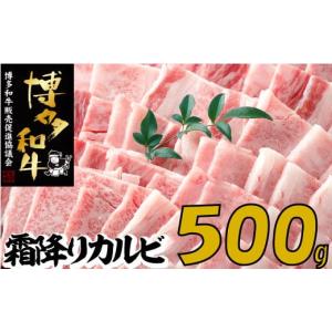 ふるさと納税 牛肉 バラ(カルビ) 福岡県 新宮町 A1368. 博多和牛 A４・Ａ５等級こくうま霜降りカルビ焼肉５００ｇ 限定２万パック 早いもの勝ち