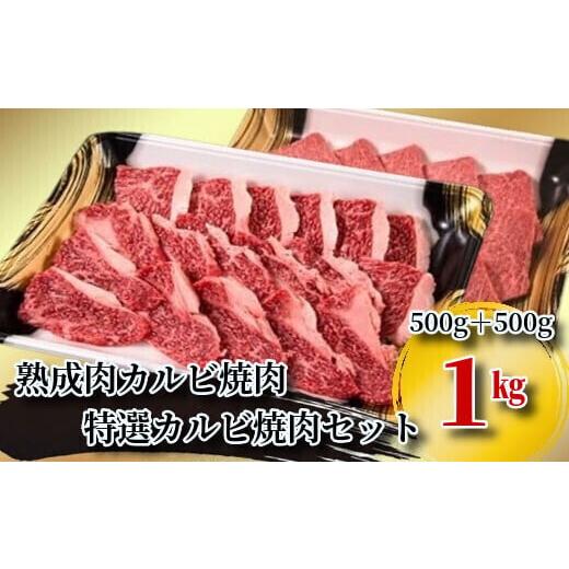 ふるさと納税 岩手県 一関市 《格之進》門崎熟成肉カルビ焼肉(500g)＋特選カルビ焼肉(500g)