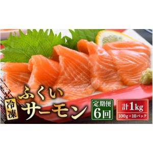 ふるさと納税 福井県 坂井市 【6ヶ月連続お届け】ふくいサーモン 1kg 真空冷凍 100g× 10パック × 6回【サーモン 鮭 刺身 さけ サケ さかな 魚 人気 海鮮 海…