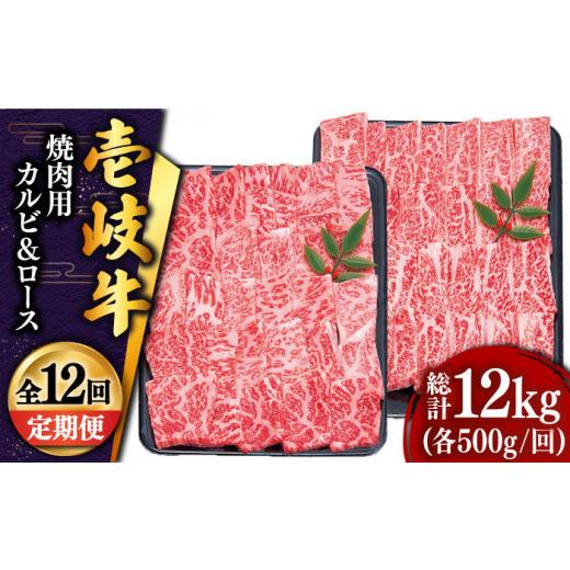 ふるさと納税 長崎県 壱岐市 【全12回定期便 】壱岐牛 焼肉 （ロース・カルビ）各500g 《壱岐...