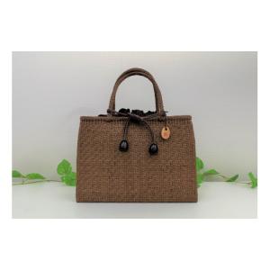 ふるさと納税 カバン 手提げ 岩手県 洋野町 山葡萄かごバッグ 網代編み W34cm×H24cm×D12cm