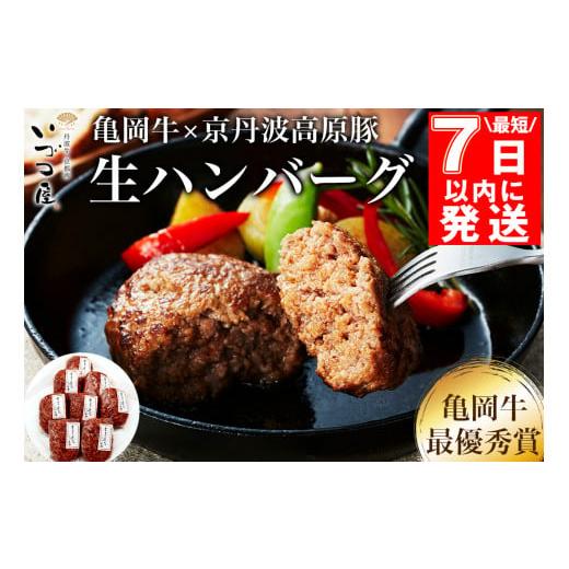 ふるさと納税 京都府 亀岡市 【緊急支援】「京都いづつ屋厳選」 手ごねハンバーグ（亀岡牛・京丹波高原...