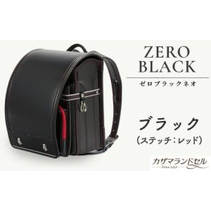 ふるさと納税 カバン 奈良県 桜井市 M-KBC2. 職人手作りランドセル ゼロブラック ネオ　ブラック（ステッチ：レッド） 3.ブラック（ステッチ：レッド）