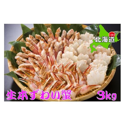 ふるさと納税 北海道 小清水町 生冷凍ずわい蟹の詰め合わせ　総重量3kg【03019a】
