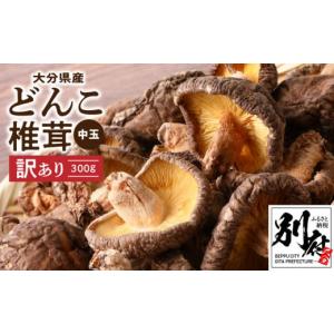 ふるさと納税 大分県 別府市 大分県産中玉どんこ椎茸300ｇ 原木栽培 干し椎茸 訳あり 肉厚